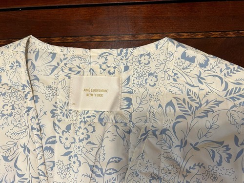 Chaleco Aime Leon Dore ALD Ligero Relleno Capas Azul Floral Cremallera Completa Talla XL - Imagen 3 de 12