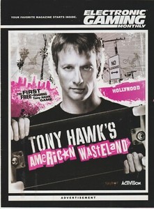 Electronic Gaming Monthly Tony Hawk's American Wasteland Double Side Ad & Poster