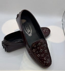 Tod's Burgundy Patent Leather Laser Cut Loafers size 35.5 — photo 4