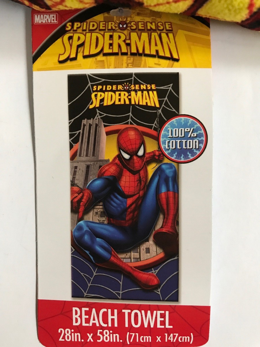 Marvel Spider-Man Deluxe Beach Towel – Super-Soft Cotton With Iconic Spidey Design