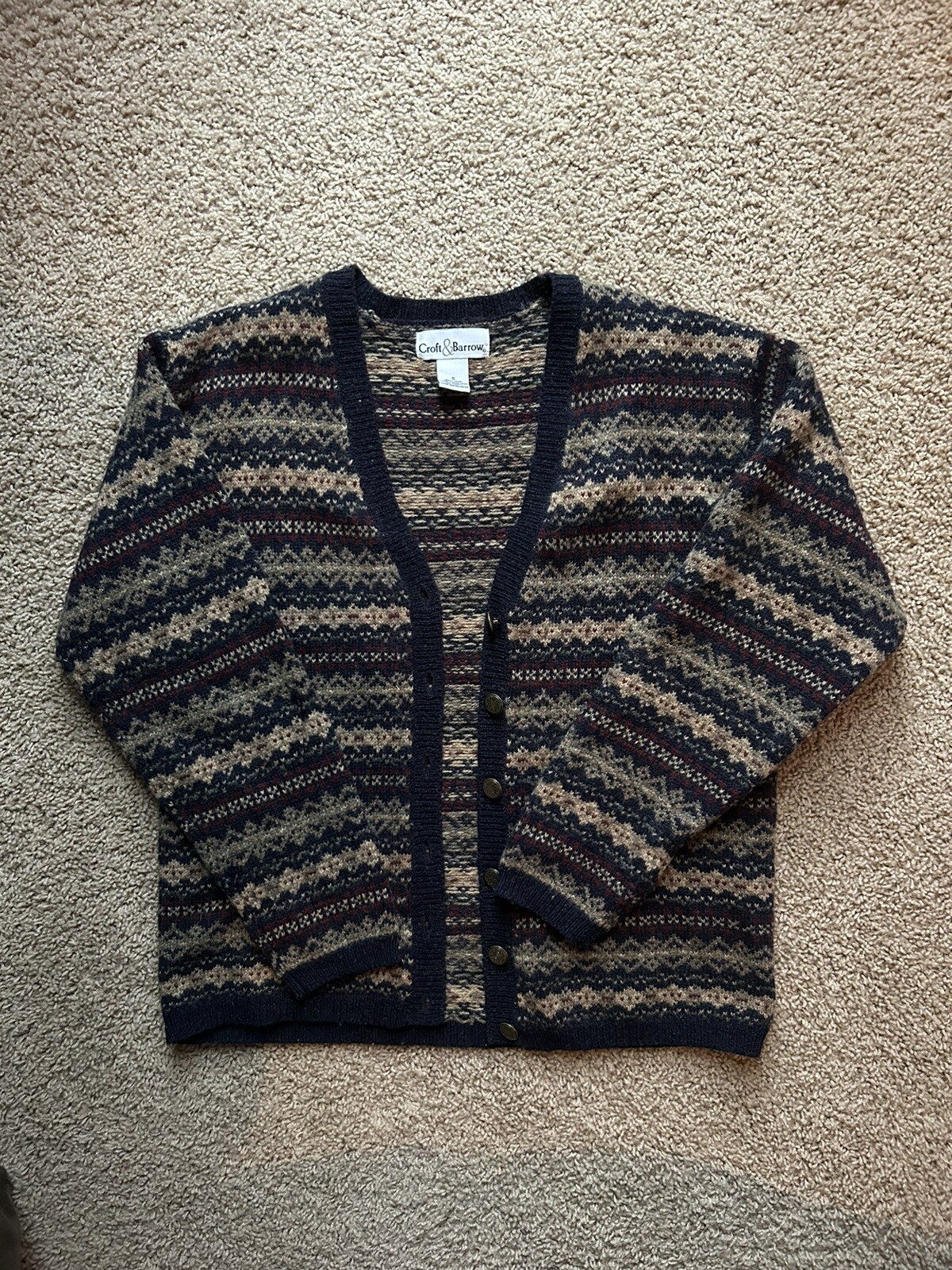 RARE VTG croft and barrow cardigan!!!