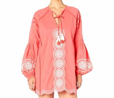 ladies red tunic dress $120 Show Me Your Mumu Women's Red Embroidered Claudine Tunic Dress Size Medium
