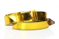 BURBERRTY Prorsum Woman's 'Rothly' 25 Bow Iris Yellow Belt Sz 28 New! 135204