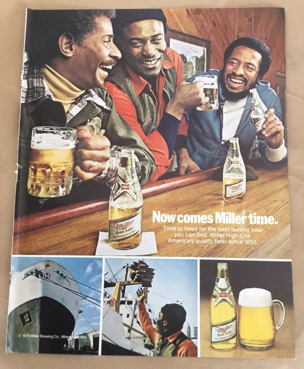 Miller Beer ad 1979 original vintage print 1970s retro photo art bar ship  dock | eBay