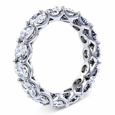 5.40Ct White Round CZ Eternity Anniversary Band Ring In 925 Sterling Silver
