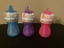 Munchkin Mighty Grip Sippy Cup Multicolor 10oz, Bundle Of 3.