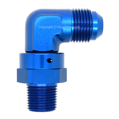 3/4 NPT SCHWENKBAR auf AN12 JIC Flare 90 GRAD KRÜMMER Öl Kraftstoff Schlauch Fitting Adapter