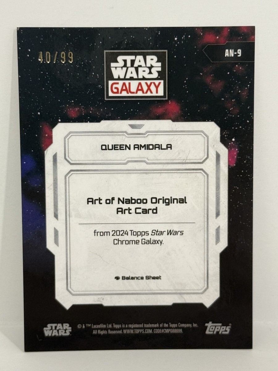 2024 Topps Chrome Galaxy Star Wars #AN-9 Queen Amidala Art Of
