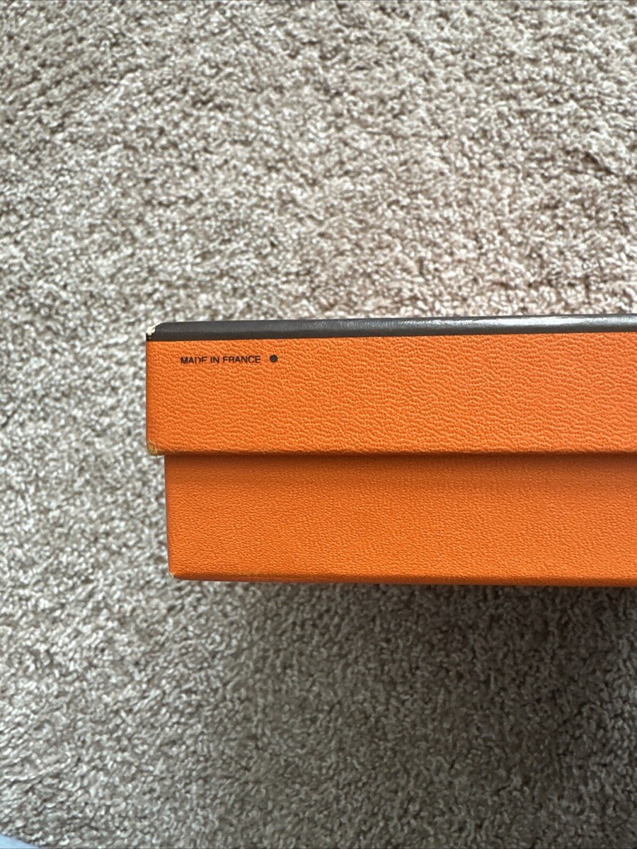 BOX OFFICE 「ORANGE」Made in France Vintage Hermes Faubourg Saint Honore Paris Orange Gift Storage Box