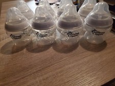 tommee tippee closer to nature bottles 5 oz, 0 month nipple size, only used once