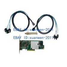 9300-8i 12Gbps SAS HBA IT Mode ZFS FreeNAS unRAID +2* SFF-8643 SATA Cable US