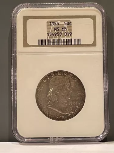 1955 Franklin Half Dollar NGC Certified MS65