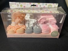 Little Me Booties Headwrap Sets - Size 0-12 Months - 6Pc Gift Set NIB