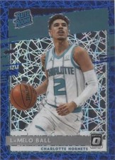 2020-21 Optic - Rated Rookie LaMelo Ball #153 Blue Velocity Prizm (RC) — PSA 9