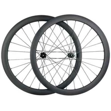 700C 42*25mm Asymmetric CycloCross Road Bike Carbon Wheels 24H  Novatec Hub