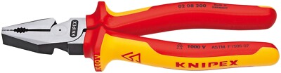 Knipex High Leverage Combination Pliers 1000V Insulated 8'' 02 08 200 US