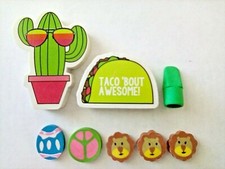 8 Rubber Pencil Eraser Novelty Stationery Children