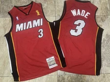 Miami Heat Dwyane Wade red NBA Finals basketball retro jersey