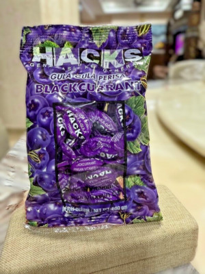 Hacks Blackcurrant Cough Candy With Vitamin C 100g - 4 Packs