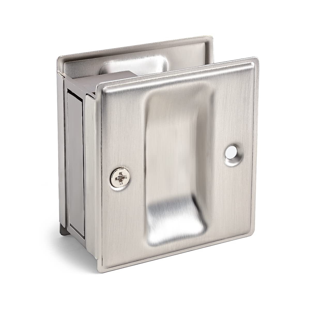 Passage Sliding Door Pull Satin Nickel Without Switch Plate - Replace Old Or ...
