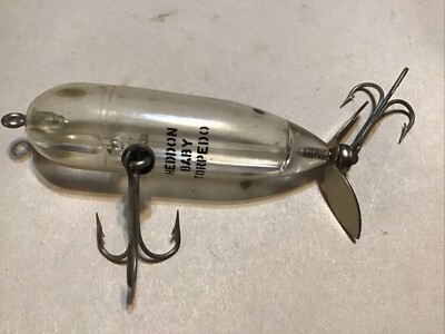 HEDDON BABY TORPEDO CLEAR TRANSPARENT SURFACE TOP WATER FISHING