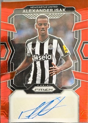 2023-24 Prizm EPL - Alexander Isak Auto Red Newcastle United S-AI. Near Mint