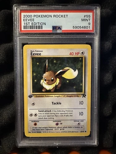 Eevee 55/82 Team Rocket 1st edition PSA 9