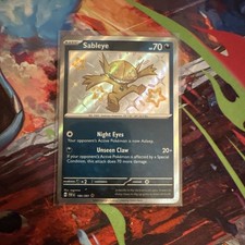 Sableye 184/091 Shiny Baby Holo Card Paldean Fates Pokémon TCG