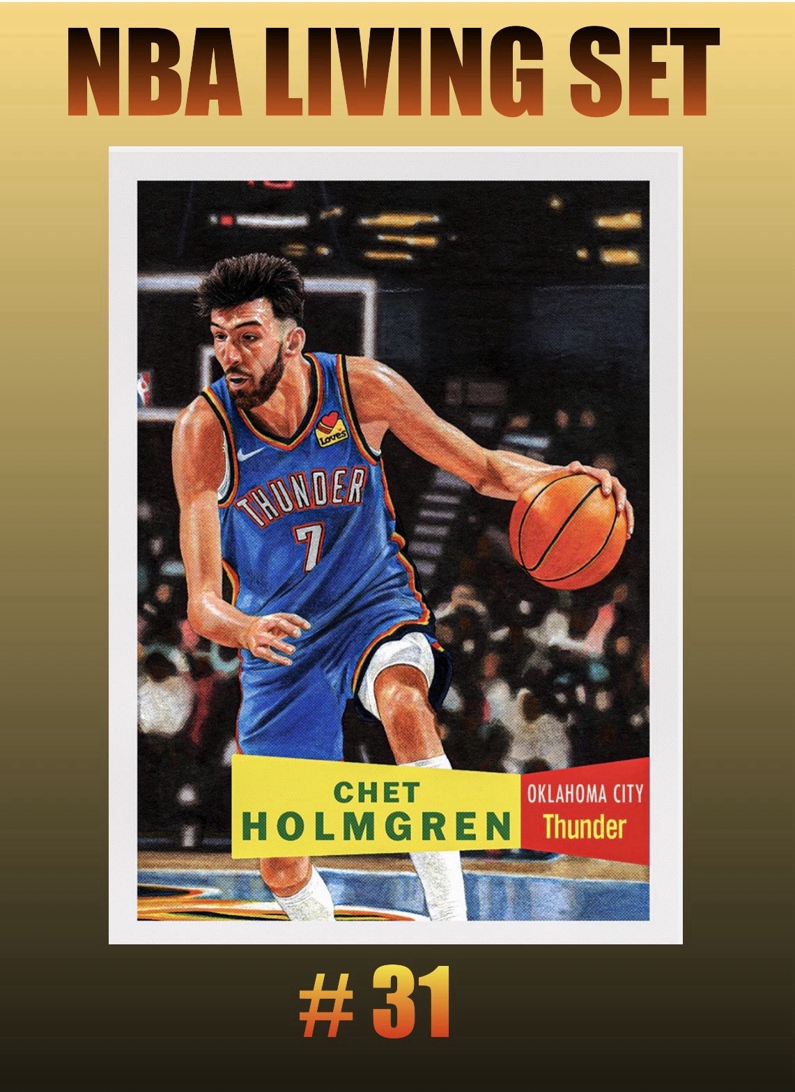 💥CHET HOLMGREN💥2025-26 Topps NBA Living Set #31  - Thunder