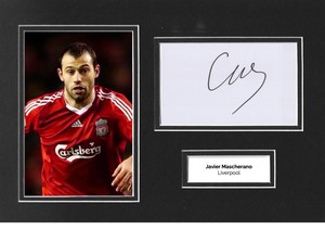 Photo Autographe Signée Javier Mascherano - Encadrée - Certification Private Signing - Football Argentin