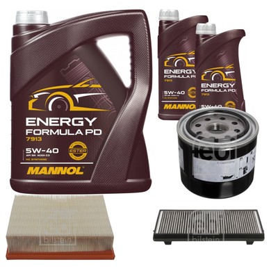 FEBI BILSTEIN Inspektionspaket 7L MANNOL Energy Formula PD 5W-40 für Renault