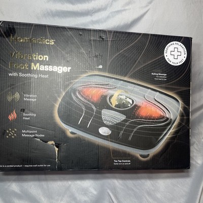 Homedics vibration foot massager with soothing Model FMV-400HBCK-2 Black And Red