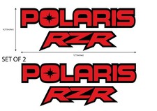 2 Pack Polaris Rzr Decals Stickers Graphics