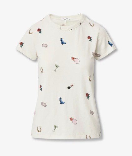 rag & bone ┆L┆Patch Print Graphic Tee┆Ivory┆334