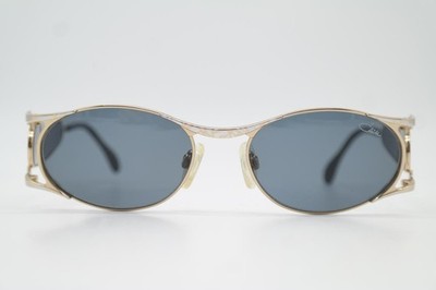 Vintage sunglasses Cazal 997 gold silver oval sunglasses eyewear