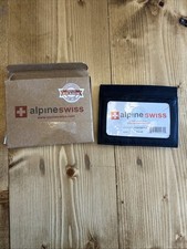 Alpine Swiss Black Men  s Leather Wallet Style No. R-GB-910E-BLK