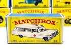 Vintage 1960s Lesney Matchbox #54 CADILLAC AMBULANCE Original BOX ONLY Nice!