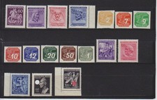 B&ouml;hmen und M&auml;hren 113 ff.: Briefmarken von 1943, postfrisch