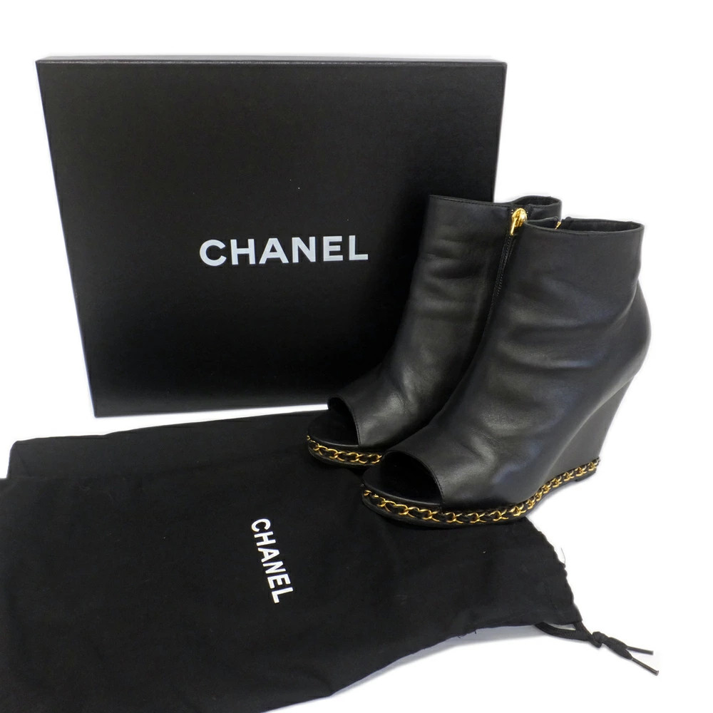 CHANEL short boots Cocomark chain 35C G27782 equivalent women's shoes thumbnail 12