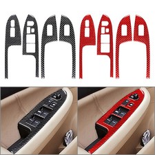 Carbon Fiber Window Lift Panel Switch Cover Trim For Honda Accord 2003-2007