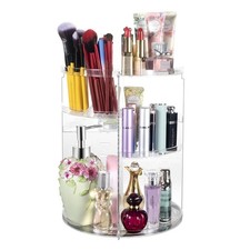 360 Rotating Makeup Organizer Spinning Countertop Cosmetic Holder Shelf