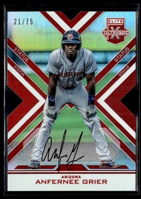 2016 Panini Elite Extra Edition Autographs Die Cut Red Anfernee Grier Auto 21/75