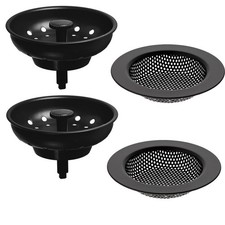 AJOMAN Kitchen Sink Drain Strainer Basket and Sink Drain Stopper, Sink Strain...