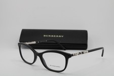 NEW BURBERRY B 2231 3001 BLACK SILVER CAT EYE AUTHENTIC EYEGLASSES 52-18