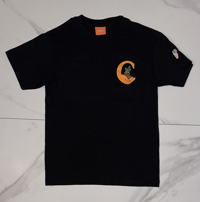 Anwar Carrots Graphic Logo Tee Black Small Short Sleeve Crew Neck Cotton