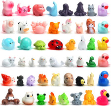 50Pcs Mini Resin Animals 50 Styles Little Animal Figures to Hide Tiny Resin Anim