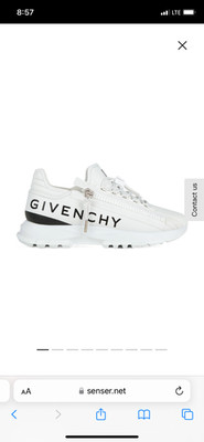 Givenchy Spectre Runner Lace-Up Sneakers, men white NIB 46/13