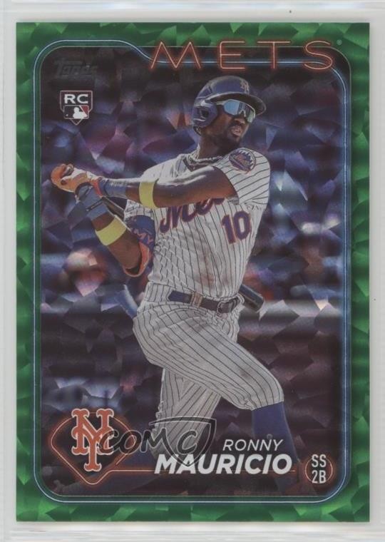 2024 Topps Series 1 Green Crackle Foil 477/499 Ronny Mauricio #224 0dn7