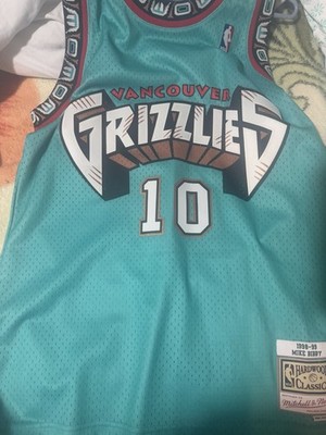 Mitchell & Ness Mike Bibby #10 Vancouver Grizzlies NBA Teal Jersey