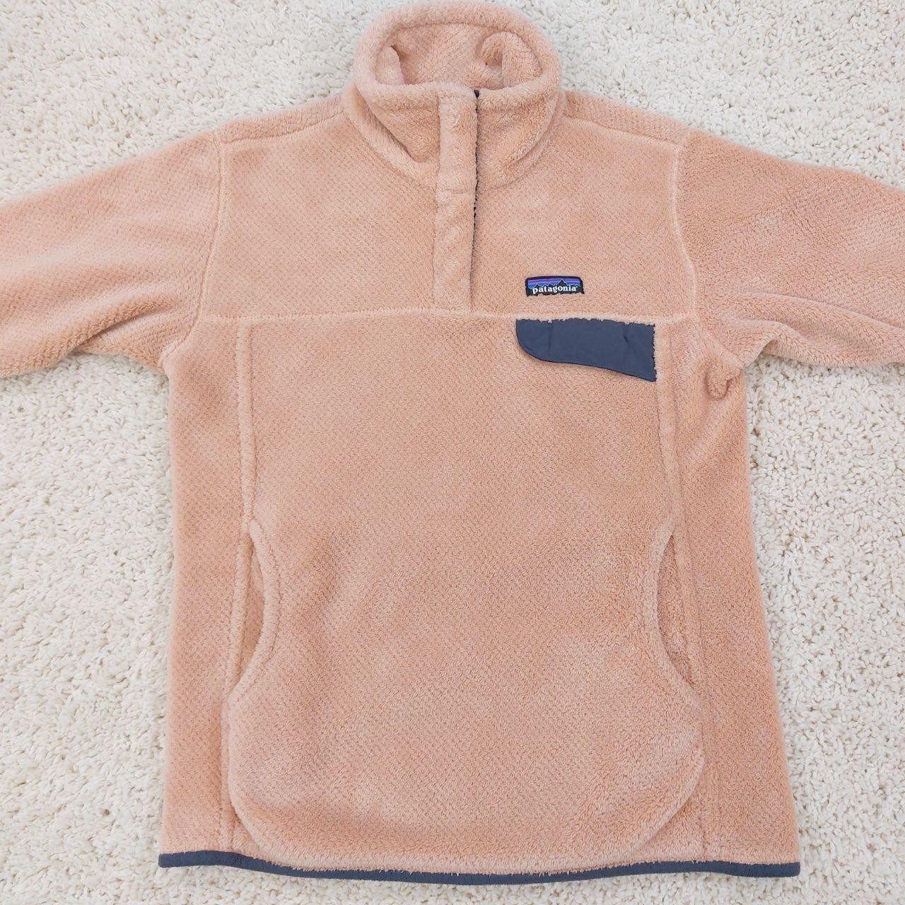 Patagonia Re-Tool Snap-T Pullover Fleece Sweatshirt Womens M, Peach Pink Sweater thumbnail 4